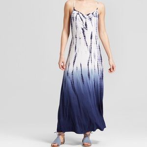 Blue Tie-Dye Maxi Dress